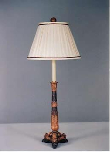 6542 Clayton Black & Gold 3 Leg Candlestick Lamp