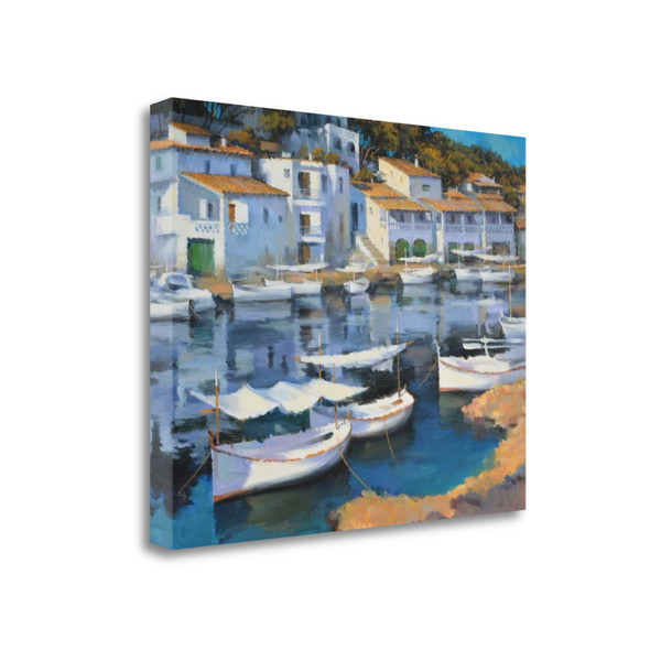 39" Coastal Inspired European Cove Gallery Wrap Canvas Wall Art 441231 By Homeroots