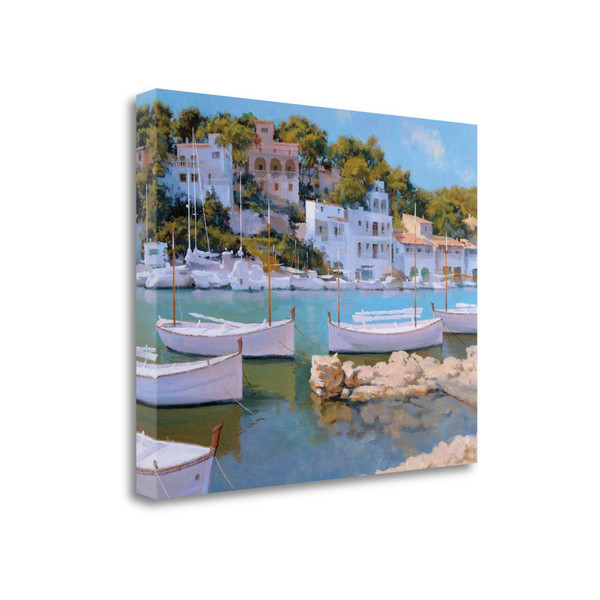 36" Coastal Inspired European Cove Gallery Wrap Canvas Wall Art 441248 By Homeroots