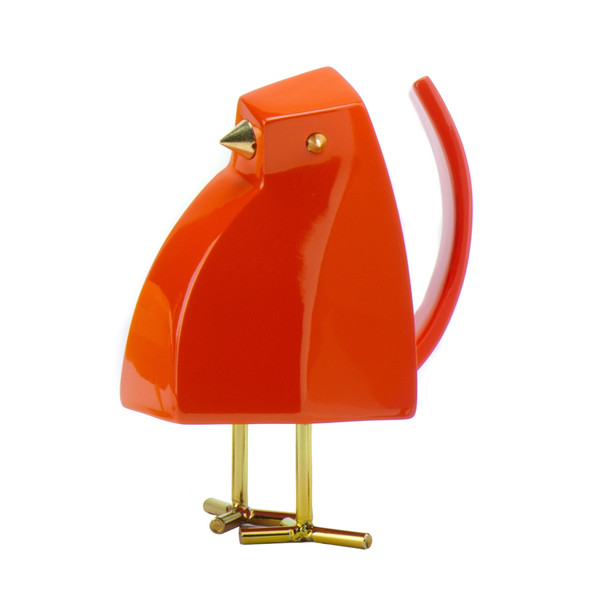 Small Orange And Gold Bird Sculpture 476365 By Homeroots