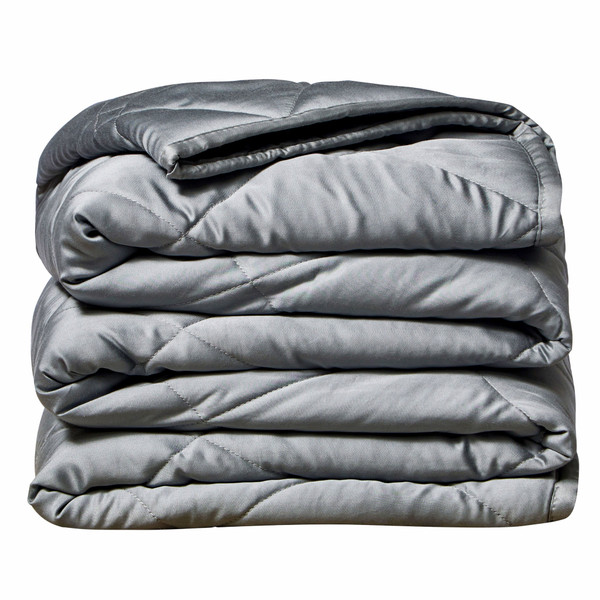Grey Bamboo Weighted Breathable Throw Blanket 478026 By Homeroots
