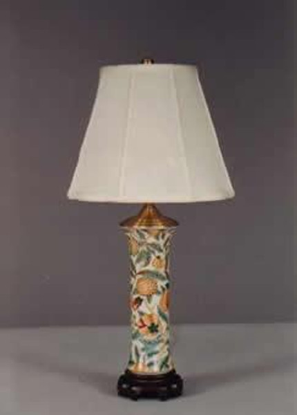 7062 Clayton Pomegranate Pattern Trumpet Jar Lamp