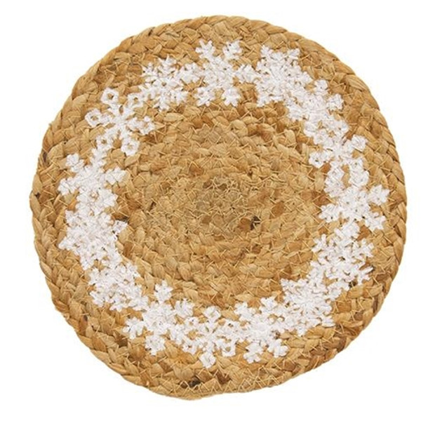 Snowflake Ring Jute Trivet G60651 By CWI Gifts