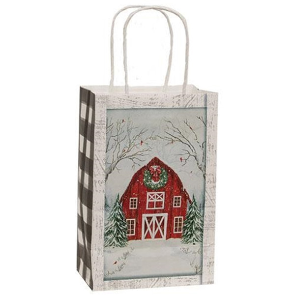 CWI Gifts G75067 Holiday Farmhouse Gift Bag Small
