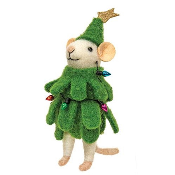 Felted Mouse Tree Ornament GQHT3014 By CWI Gifts