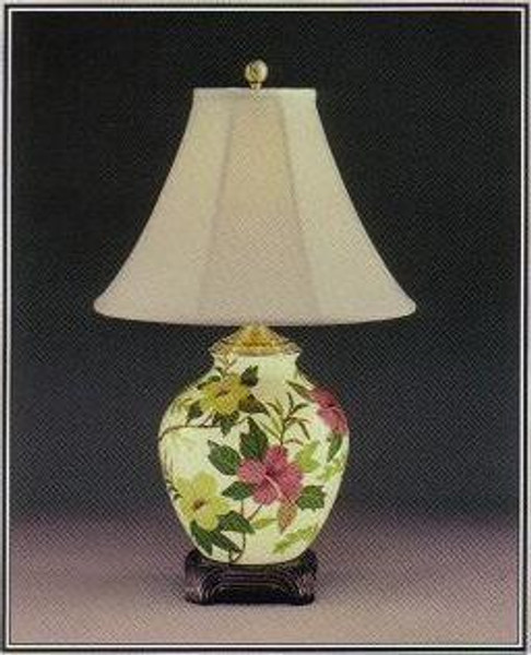 7223 Clayton Hibiscus Design Table Lamp