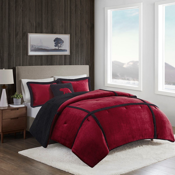 Orlen Plush To Sherpa Comforter Set - Full/Queen By Woolrich WR10-3846