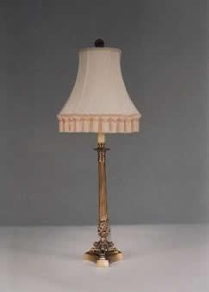 7585 Clayton Antique Brass 3 Legged Candlestick Lamp