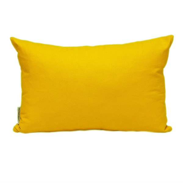 Parkland Collection Transitional Solid Yellow 18" X 12" Pillow 478726 By Homeroots