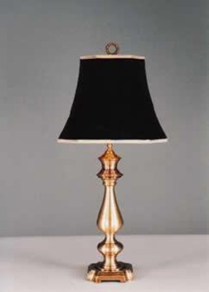 7598 Clayton Square Base Brass Candlestick Lamp