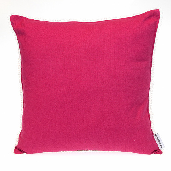 Parkland Collection Transitional Solid Pink Square 20" X 20" Pillow 478780 By Homeroots