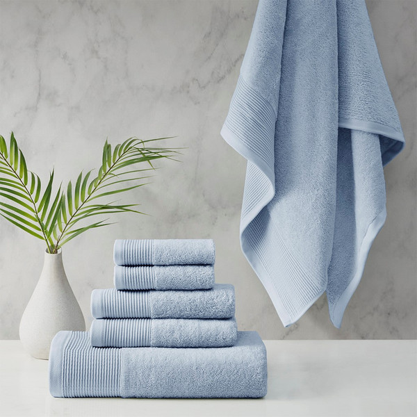 Nuage Cotton Tencel Blend Antimicrbial 6 Piece Towel Set By Beautyrest BR73-3755