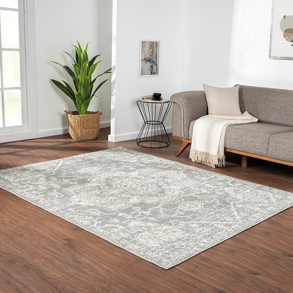 Asher Distressed Medallion Woven Area Rug By Madison Park MP35-8058