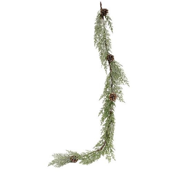 *Frosted Woodland Cedar Garland F18230 By CWI Gifts