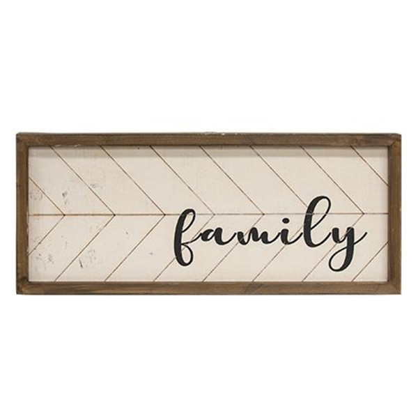 Distressed Woodburned Family Sign G61055 By CWI Gifts