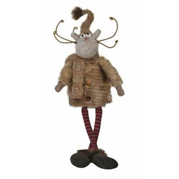 CWI Gifts GZOE2507 Large Dangle Leg Furry Moose