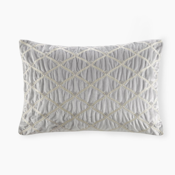 Aumont Oblong Decor Pillow - Silver By Croscill Classics CCL30-0026