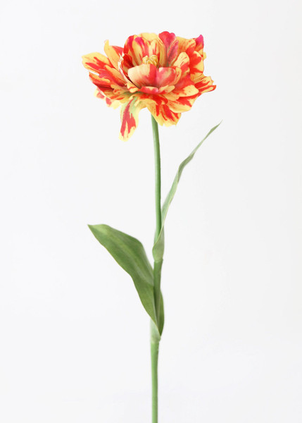 Red Yellow Artificial Tulip Flower - 25" SLK-FST727-FL By Afloral