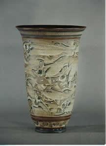 97001 Clayton Ceramic Jar With Fish Design