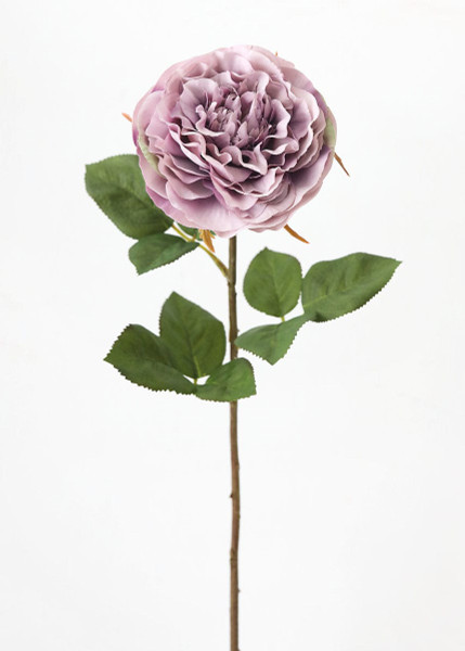 Faux Cabbage Rose In Lavender - 21.25" SLK-FSR155-LV By Afloral