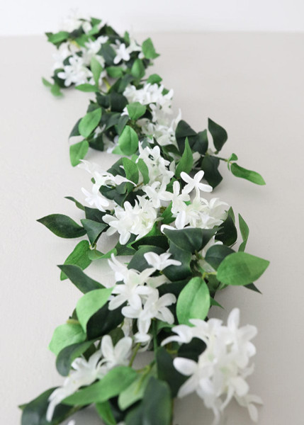 Artificial Jasmine Tropical Flowers Garland - 50" SLK-FGJ186-WH By Afloral