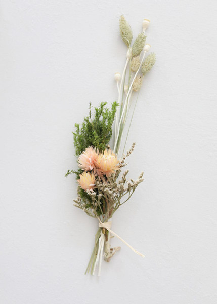 Petite Green And Neutral Bouquet Of Dried Flowers - 6.5-16" OCH-BP001-021 By Afloral