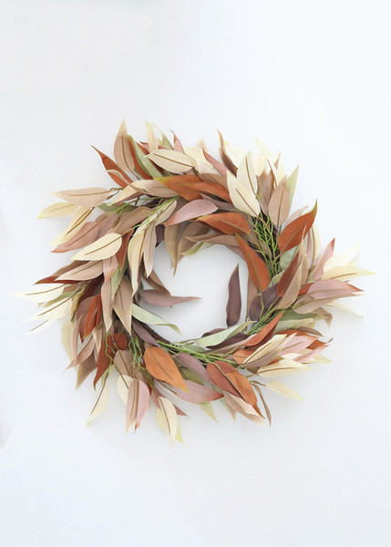 Artificial Fall Eucalyptus Wreath - 18" REG-MTH12777-CRBR By Afloral