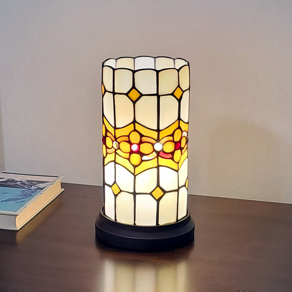 11" Tiffany Style Mosaic Tile Accent Table Lamp 478102 By Homeroots