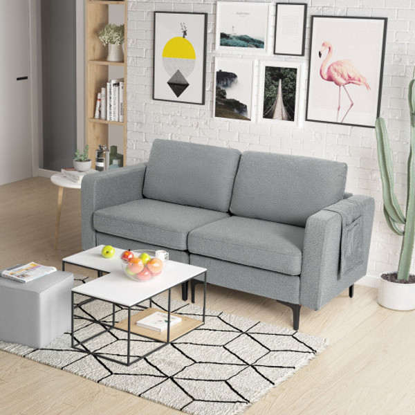 HV10299HS-A+HV10299HS-B 1/2/3/4-Seat Convertible Sectional Sofa With Reversible Ottoman-2-Seat