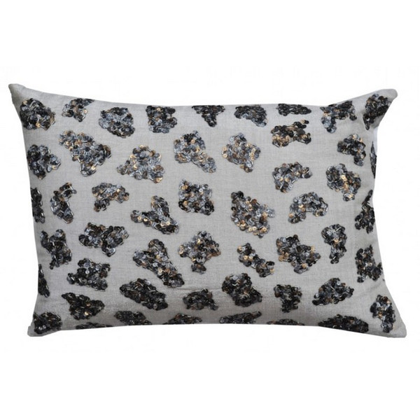 AIRA02C-SV Aira Silver Lurex, Scattered Gold/Silver Beads Pillow