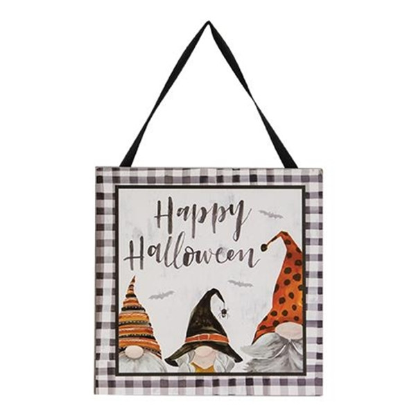 *Happy Halloween Gnomes Hanging Sign G113123 By CWI Gifts