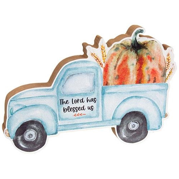 *The Lord Has Blessed Us Chunky Pumpkin Truck G36158 By CWI Gifts