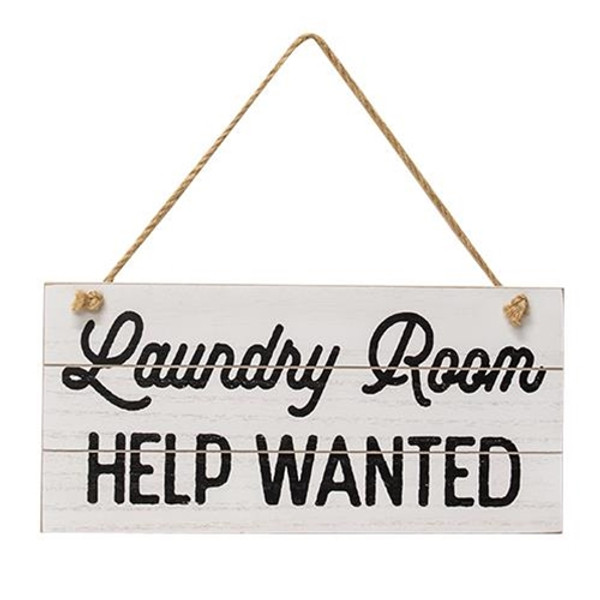 *Help Wanted Laundry Room Shiplap Sign G36276 By CWI Gifts