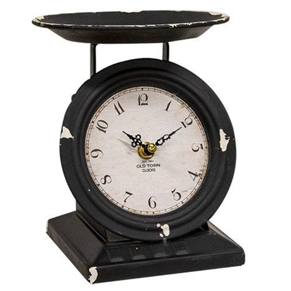 Vintage Black Old Town Scale Clock G75034 By CWI Gifts