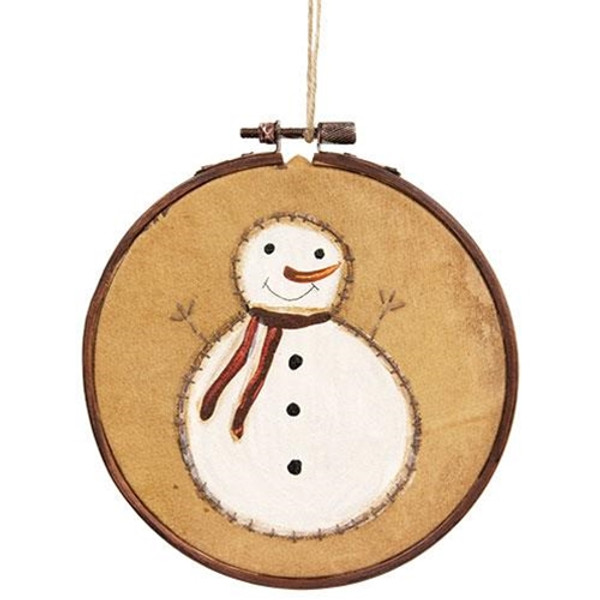 *Teastained Primitive Snowman Stitchery G91101 By CWI Gifts