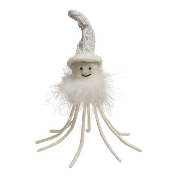 *Lg Felted White Octopus Ornament GQHT3026 By CWI Gifts
