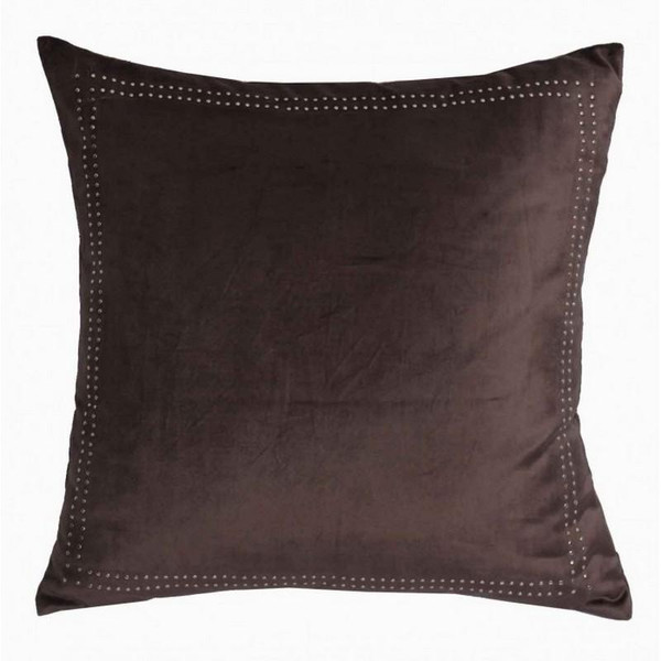 CIRO01A-CH Cloud9d Ciro Charcoal Velvet Pillow With Silver Studs