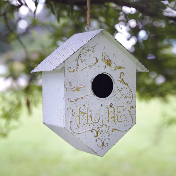 Shabby Chic Metal Birdhouse 440304 By CTW Home