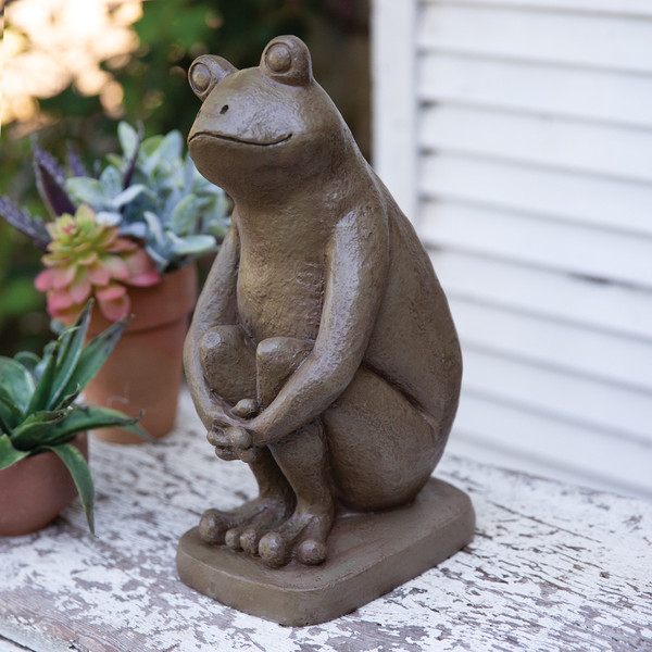 Cheerful Frog Garden Statue 680642 By CTW Home