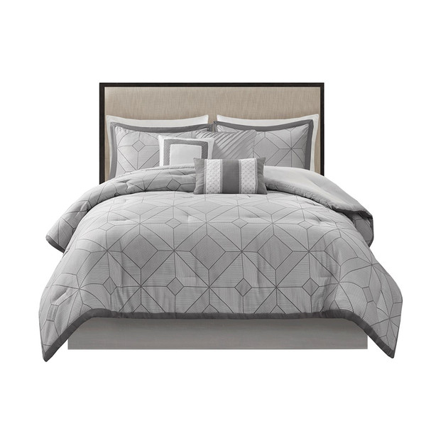 Cannon 7 Piece Jacquard Comforter Set - Cal King By Madison Park MP10-7901