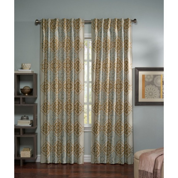 COSTAPN Costa Natural Linen Panel With Gold And Silver Embroidery