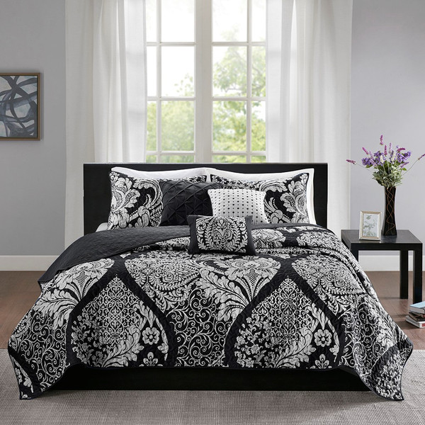 Vienna 6 Piece Reversible Coverlet Set - King/Cal King By Madison Park MP13-7959