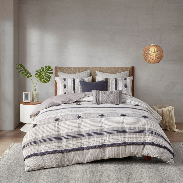 Cody 3 Piece Cotton Duvet Cover Set - Full/Queen By Ink+Ivy II12-1262