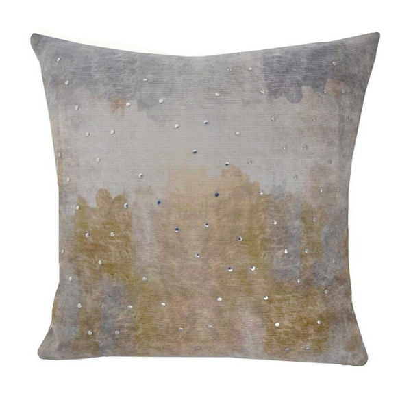 KAI02A-GD Cloud9d Kai Gold And Silver Print With All Over Studs Pillow
