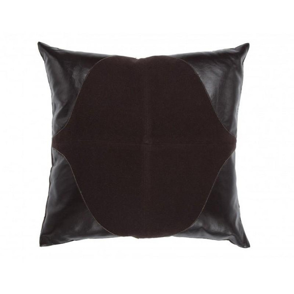 LBE32B-CH Cloud9d Leder Chocolate Pillow With Faux Leather