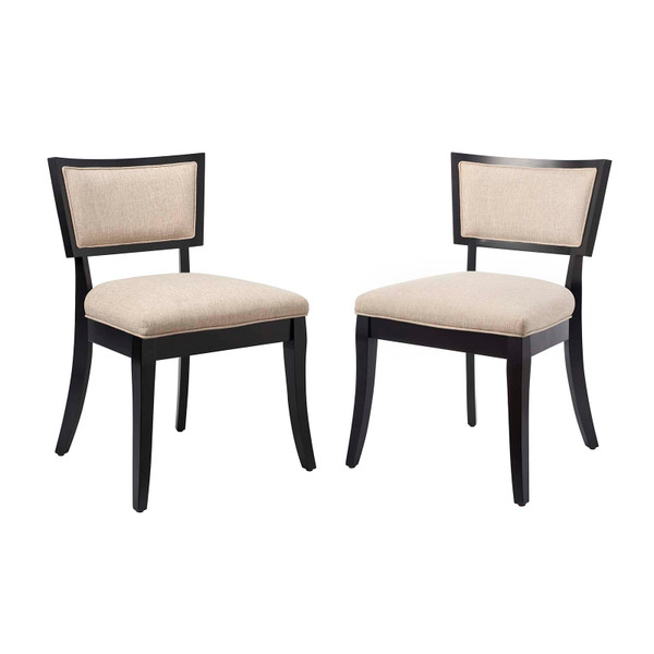 Modway Pristine Upholstered Fabric Dining Chairs - Set Of 2 - Beige EEI-4557-BEI