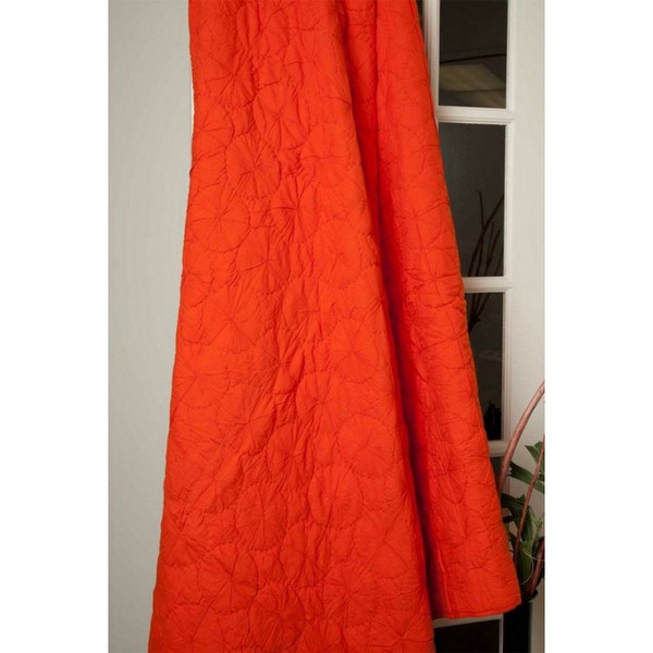 UPSIDEKNOTK-OR Upside Knot Orange Cotton Quilt
