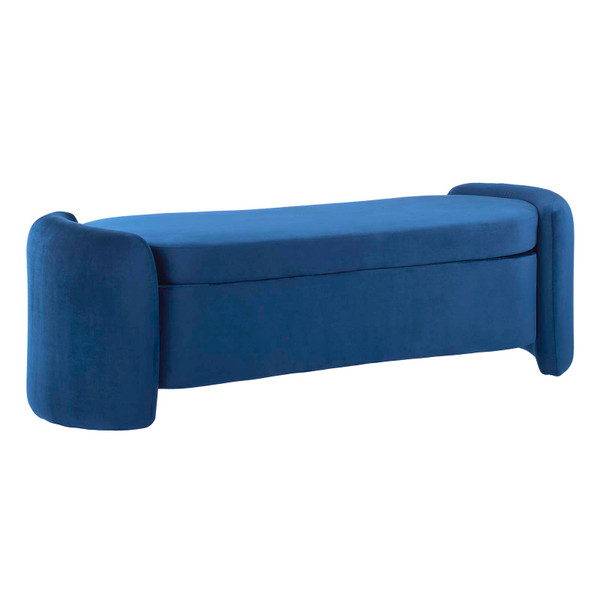 Modway Nebula Upholstered Performance Velvet Bench - Midnight Blue EEI-6054-MID