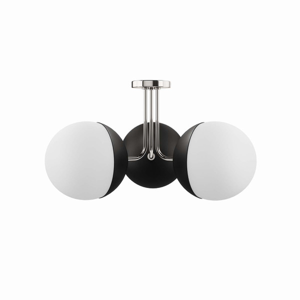 Modway Stellar 3-Light Semi-Flush Ceiling Light - Opal Polished Nickel EEI-5656-OPA-PON