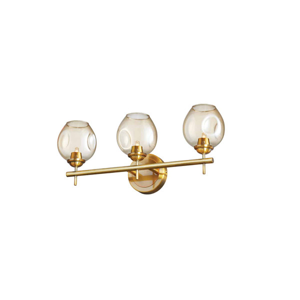 3 Light Halogen Vanity Vintage Bronze With Champagne Glass ABI-203W-VB By Dainolite